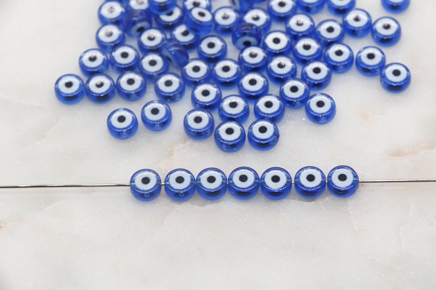 Blue Eyeball Beads, Evil Eye Beads, Plastic Beads, Jewelry Beads, Bead for Bracelet #2796