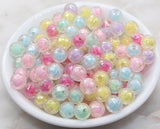 10mm Assort AB Faceted Gumball Beads