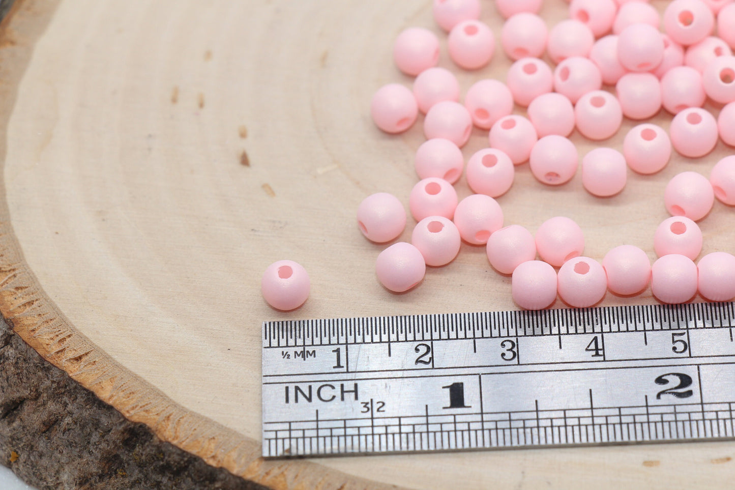 6mm Pink Shimmer Gumball Beads, Round Acrylic Loose Beads, Bubblegum Beads, Chunky Beads, Round Plastic Beads #1560