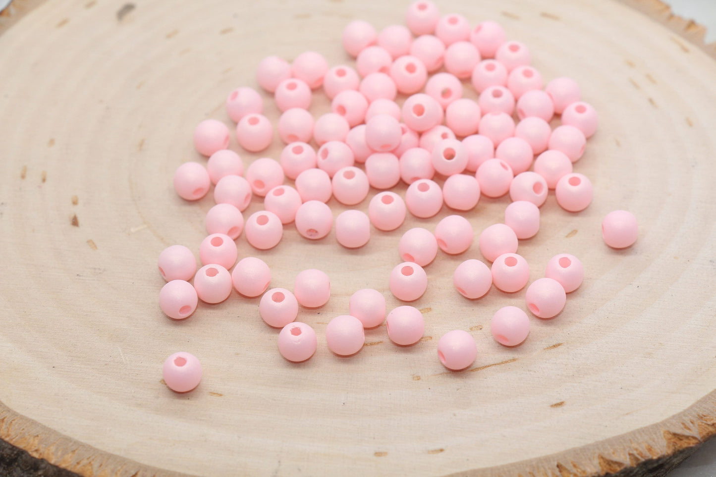 6mm Pink Shimmer Gumball Beads, Round Acrylic Loose Beads, Bubblegum Beads, Chunky Beads, Round Plastic Beads #1560