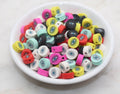 9mm evil eye polymer clay beads, halloween clay charms for bracelets 7