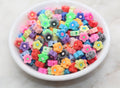 9mm flower polymer clay beads, flower clay charms for bracelets 4