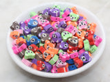 10mm bear polymer clay beads, animal clay charms for bracelets 2