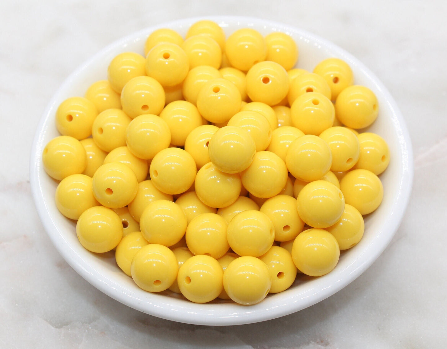 12mm Golden Yellow Gumball Beads, Round Acrylic Loose Beads, Bubblegum Beads, Chunky Beads, Round Plastic Beads #1463