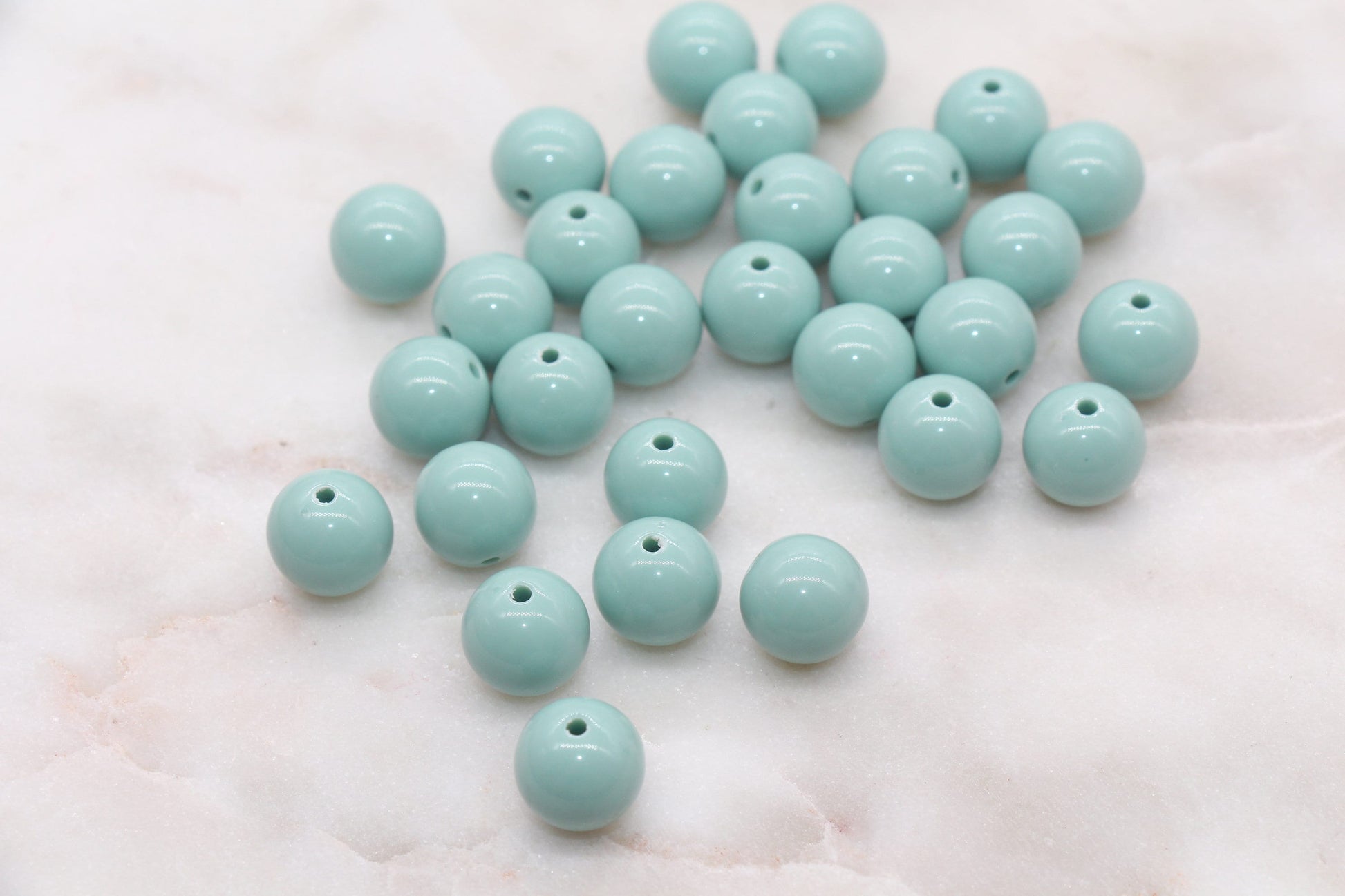 12mm Dusty Green Gumball Beads, Round Acrylic Loose Beads, Bubblegum Beads, Chunky Beads, Bubble Gum Beads, Smooth Plastic Round Beads #350