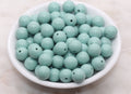 12mm Dusty Green Acrylic Gumball Beads