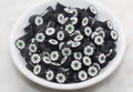 9mm eye ball polymer clay beads, halloween clay charms for bracelets 3