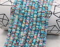 6mm multicolored speckled heishi beads for bracelets and DIY jewelry