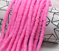 6mm bubblegum pink heishi beads for bracelets and DIY jewelry