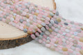 7mm-8mm morganite aquamarine nugget beads, irregular stone beads for bracelets