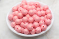 12mm Dark Peach Shimmer Acrylic Gumball Beads