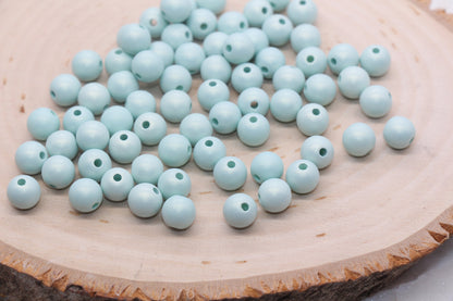 8mm Mint Green Shimmer Gumball Beads, Round Acrylic Loose Beads, Bubblegum Beads, Chunky Beads, Smooth Round Plastic Beads #2806