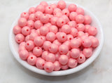 10mm Dark Peach Shimmer Gumball Beads, Round Acrylic Loose Beads, Bubblegum Beads, Chunky Beads, Gumball Beads, Smooth Plastic Beads #1561