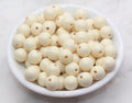 12mm Light Yellow Shimmer Acrylic Gumball Beads
