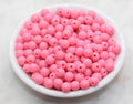 8mm Pink Acrylic Gumball Beads