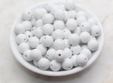 12mm White Acrylic Gumball Beads