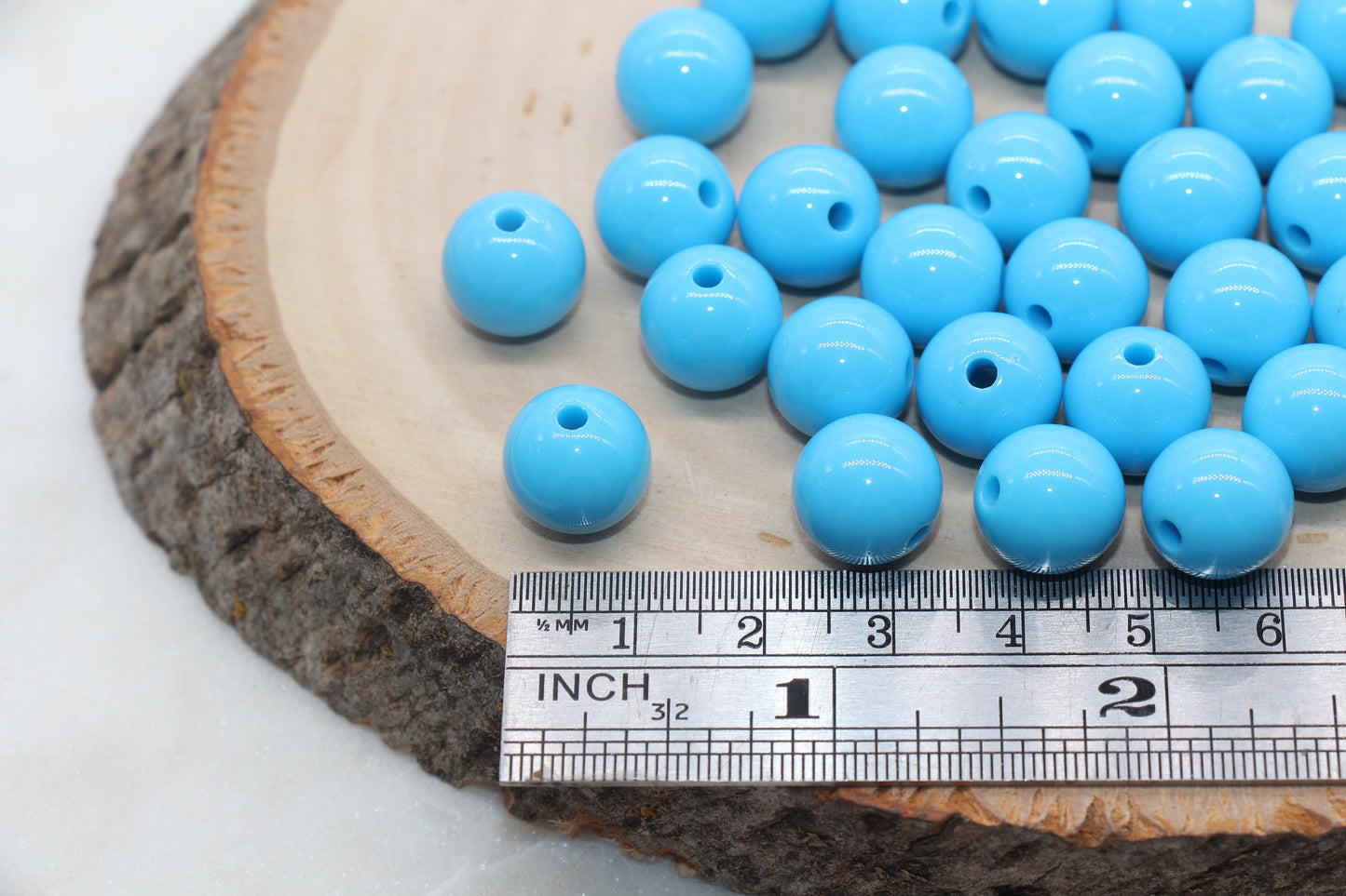 10mm Bright Blue Gumball Beads, Round Acrylic Loose Beads, Bubblegum Beads, Chunky Beads, Gumball Beads, Smooth Plastic Round Beads #2829