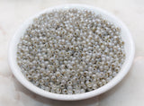 4mm 6/0 creamy light gray glass seed beads for bracelets