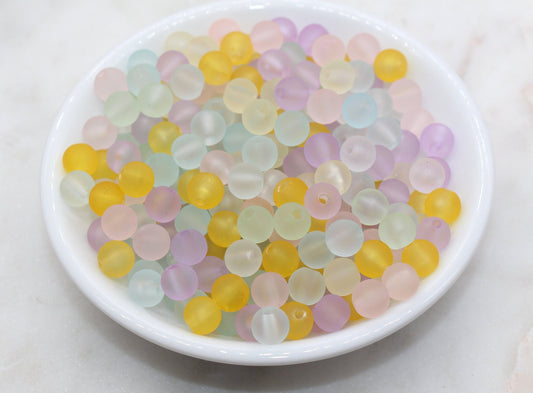 8mm Multicolor Gumball Beads, Round Acrylic Loose Beads, Soft Bubblegum Beads, Chunky Beads, Round Plastic Beads #2830