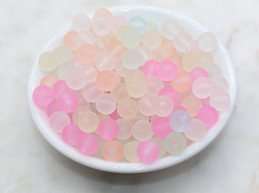 10mm Multicolor Gumball Beads, Round Acrylic Loose Beads, Soft Bubblegum Beads, Chunky Beads, Round Plastic Beads #2831