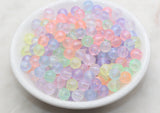 8mm Mix Glitter Round Beads, Iridescent Acrylic Gumball Beads, Translucent Round Spacer Beads, Bubblegum Beads, Plastic Round Bead #2862
