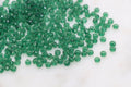 4mm Dark Green Transparent Rondelle Faceted Acrylic Beads