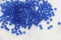 4mm Royal Blue Transparent Rondelle Faceted Acrylic Beads