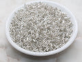 4mm silver lined bugle beads tube glass seed beads