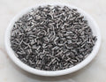 5mm gunmetal bugle beads tube glass seed beads