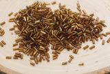 4mm copper bugle beads tube glass seed beads