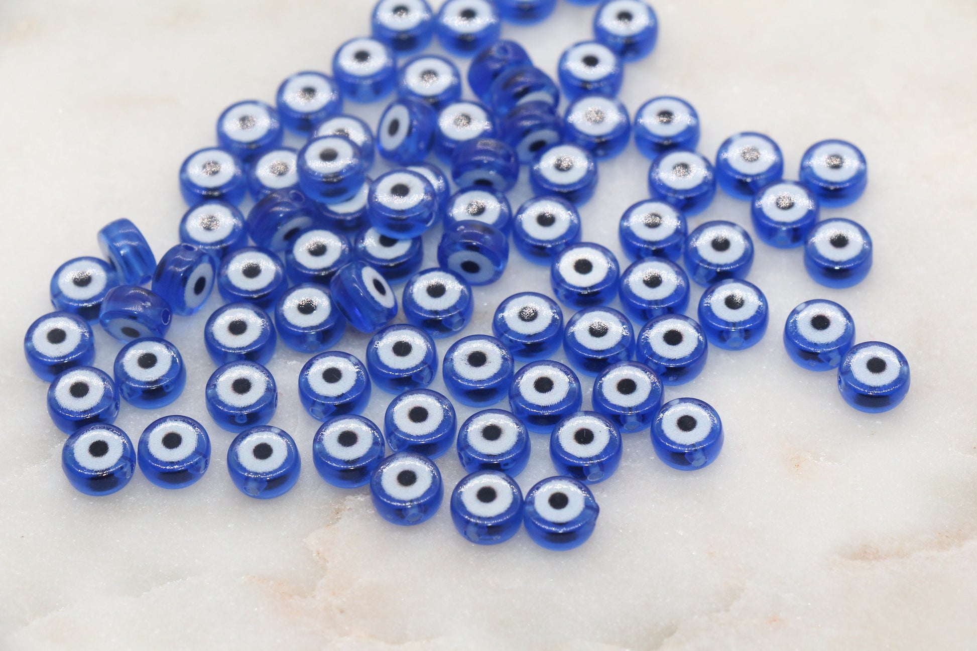 Blue Eyeball Beads, Evil Eye Beads, Plastic Beads, Jewelry Beads, Bead for Bracelet #2796