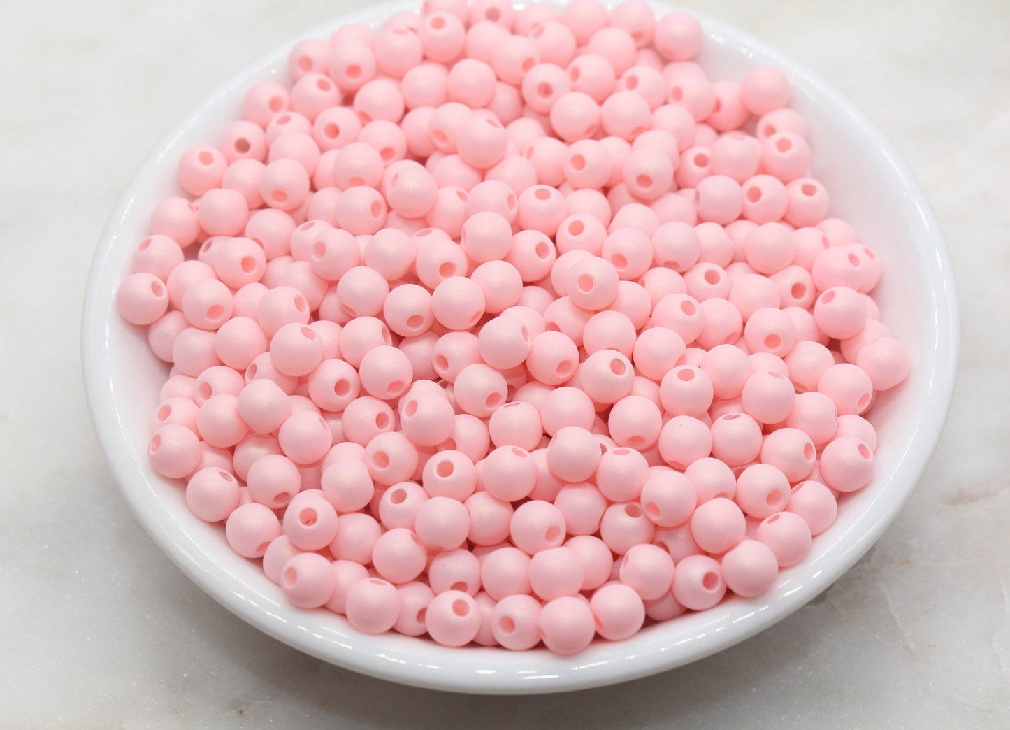 6mm Pink Shimmer Gumball Beads, Round Acrylic Loose Beads, Bubblegum Beads, Chunky Beads, Round Plastic Beads #1560