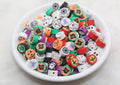9mm halloween theme polymer clay beads, halloween clay charms for bracelets 2