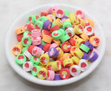 9mm-10mm mushroom polymer clay beads, food clay charms for bracelets