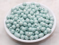 8mm Mint Green Shimmer Acrylic Gumball Beads