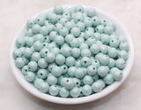 8mm Mint Green Shimmer Gumball Beads, Round Acrylic Loose Beads, Bubblegum Beads, Chunky Beads, Smooth Round Plastic Beads #2806