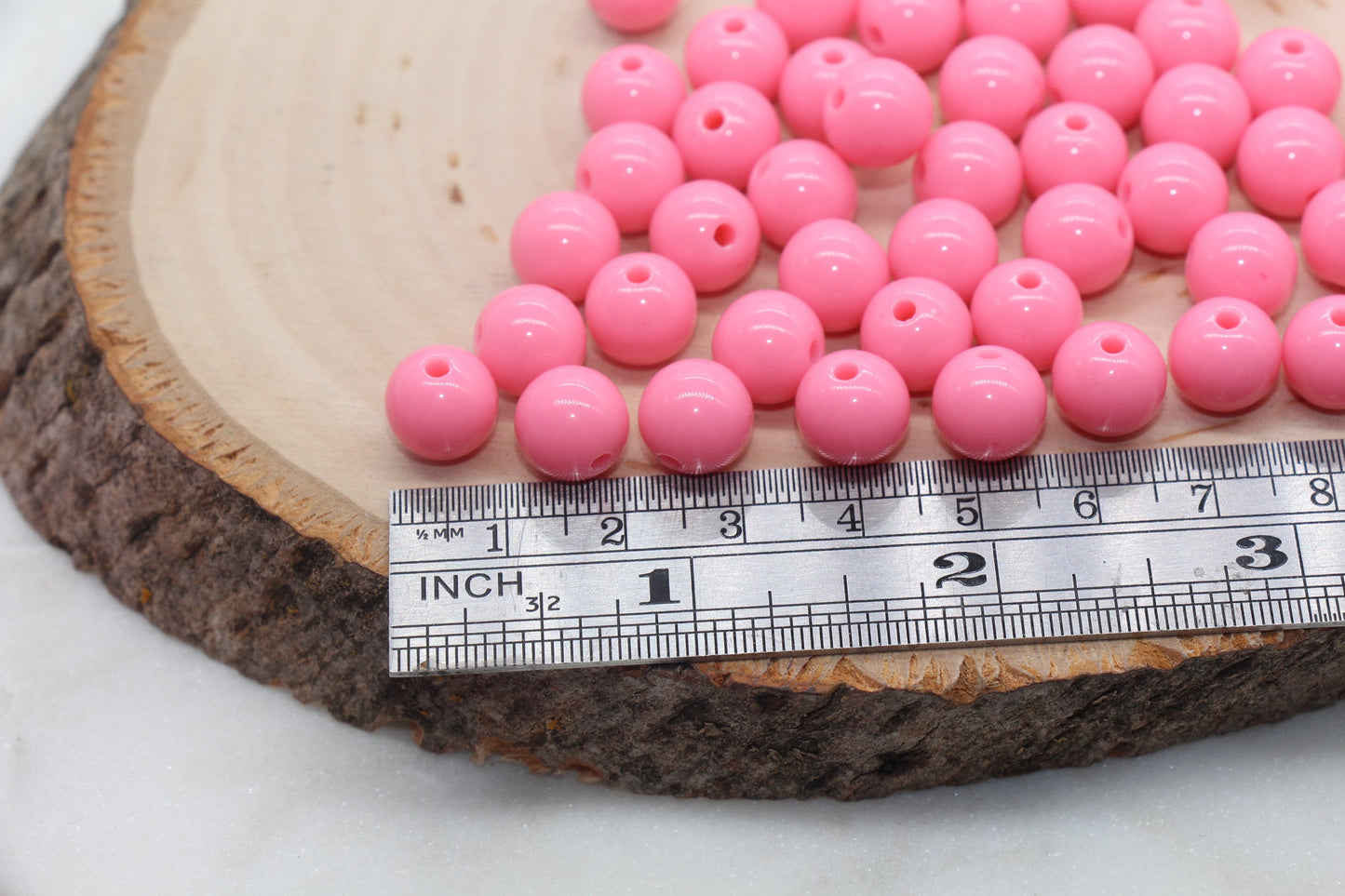 10mm Bubblegum Pink Gumball Beads, Round Acrylic Loose Beads, Bubblegum Beads, Chunky Beads, Gumball Beads, Smooth Plastic Round Beads #2820