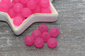 12mm Matte Fuchsia Acrylic Gumball Beads