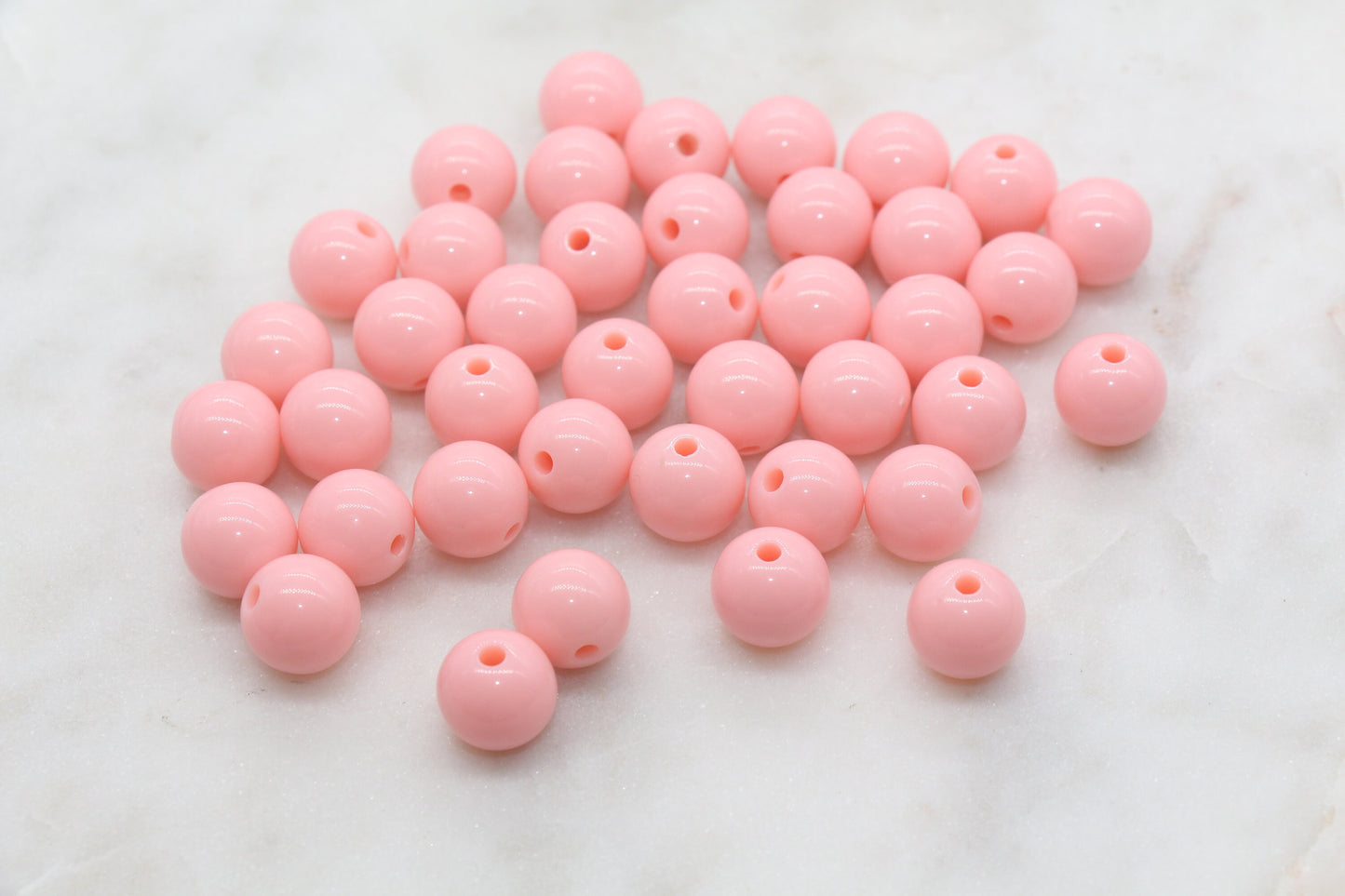 12mm Peach Gumball Beads, Round Acrylic Loose Beads, Bubblegum Beads, Chunky Beads, Round Plastic Beads #688