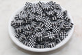 9mm checkered polymer clay beads, symbol clay charms for bracelets 2