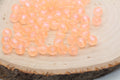 8mm Orange Glitter Acrylic Gumball Beads