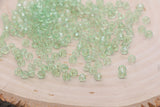 4mm Light Green Transparent Faceted Rondelle Beads, Green Faceted Acrylic Loose Beads, Bubblegum Beads, Bead for Bracelet #2868