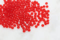 4mm Red Transparent Rondelle Faceted Acrylic Beads