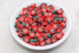 9mm-10mm apple polymer clay beads, fruit clay charms for bracelets 3