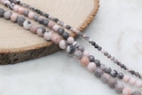 Pink Zebra Jasper Beads, Smooth Gemstones Round Beads, Sizes 4mm 6mm 8mm 10mm,12mm, #15
