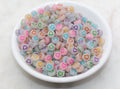7mm Glow Outline Heart Acrylic Symbol Beads #2876
