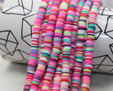 8mm multicolored heishi beads for bracelets and DIY jewelry