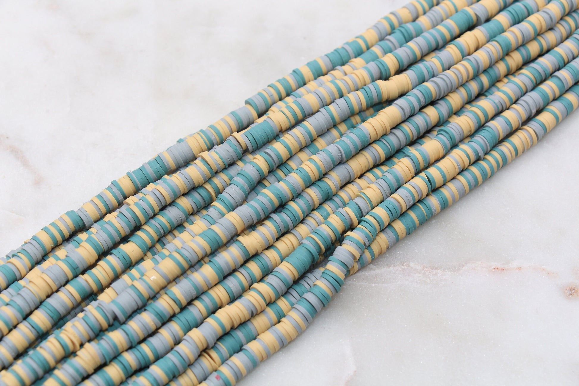 6mm Multicolor Heishi Beads, Polymer Clay Disc Beads, African Disc Beads, Wholesale Vinyl Heishi Beads, 16 inch Strand #392