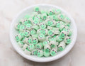 10mm green frog polymer clay beads, animal clay charms for bracelets