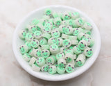 10mm green frog polymer clay beads, animal clay charms for bracelets